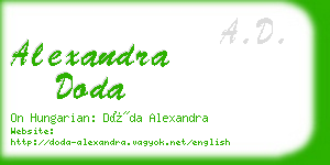 alexandra doda business card